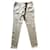 Chanel calça, leggings Cru Seda  ref.479249