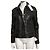 Each X Other Schwarze Lederjacke im Bikerstil