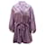 Tibi Baptise Pajama Romper with Waist Tie in Purple Cotton  ref.479550