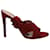 Gianvito Rossi Crissy Lace-Up Stiletto Sandal in Burgundy Suede Dark red  ref.479591