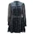 Nicholas Kirkwood Nicholas Belted Floral Chiffon Mini Dress in Black Viscose Polyester  ref.479614