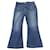 Frame Denim Jeans Flared Frame Le Bardot em jeans de algodão azul  ref.479626