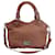 Marc by Marc Jacobs Classic Q Francesca Shoulder Bag in Hazelnut Leather Pink Peach Pony-style calfskin  ref.479670