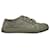 Zapatillas bajas con monograma GG de Gucci en lona y cuero color hueso Blanco Lienzo  ref.479672
