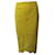 Jupe mi-longue en dentelle Sandro Jaime en rayonne jaune Fibre de cellulose  ref.479686