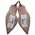 Escarpines de punta fina de encaje Valentino en nylon nude Castaño Carne - vista 7