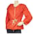 MONCLER Morlaix Giubbotto imperméable rouge clair veste à capuche zippée et cordon de serrage sz 2 Polyester  ref.479799