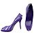 Decolleté Louis Vuitton open toe in vernice viola con tacco a lucchetto Porpora