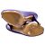 Decolleté Louis Vuitton open toe in vernice viola con tacco a lucchetto Porpora - vista 4