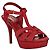 Sandali con plateau Tribute glitterati Saint Laurent Rosso - vista 2