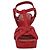 Sandali con plateau Tribute glitterati Saint Laurent Rosso - vista 4