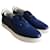 Sneakers slip-on Fendi Cuir Bleu Marine  ref.480420