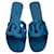 Hermès Sandals Blue Rubber  ref.480607