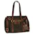 Prada Handbags Brown Olive green Leather Cloth  ref.481013