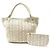 LANCEL FRENCH FLAIR UMA BOLSA06118 EM COURO ECRU E RENDA + BOLSA