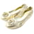 CHANEL CAMELIA G SHOES31934 38 GOLDEN FLAT SHOES GOLDEN LEATHER BALLERINAS  ref.481689
