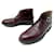 SHOES ANKLE BOOTS JOHN LOBB COMBE 9.5 43.5 BURGUNDY LEATHER LOW BOOTS Dark red  ref.481718