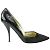 Vicini Size 39 Décolleté in vernice nera x raso 2V1209