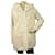 Autre Marque Jaqueta Oof Wear branca reversível midi casaco parka com capuz tamanho 40 Branco Pele  ref.483289
