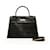 Hermès KELLY 32 BLACK POROSUS CROCO Cuirs exotiques Noir  ref.483478