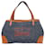 [Used] Gucci tote bag Blue Navy Orange Gucci Craft Navy blue Leather Denim  ref.483723