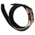 Hermès Cinturón de piel reversible con hebilla Negro Marrón claro Cuero  ref.483981