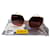 baguete occhiali da sole fendi Dourado Metal  ref.484100