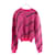 [Occasion] Balenciaga All Over Logo Knit Wool Rose Violet Noir Laine  ref.484516
