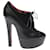 Alaïa Alaia Lace Up Platform Heels in Black Leather   ref.484699