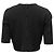Autre Marque Top corto a coste girocollo Lela Rose in rayon nero - vista 2