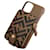 Fendi Iphone 11 Pro case novo com etiqueta fatura do saco de lixo marrom Couro  ref.484848