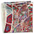 Hermès hermes square giverny Red Silk  ref.485152