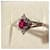 Autre Marque Impresionante anillo de compromiso en platino con un rubí ovalado y 16 diamantes Roja  ref.485178