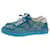LOUIS VUITTON Sneaker mit niedrigem Schnitt / US7 / BLU / Leinwand Blau  ref.485702