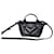 Pliage Longchamp plegable de cuero Negro Piel de cordero  ref.485801