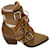 Chloé Ankle Boots Light brown Leather Cloth  ref.486159