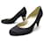NINE CHANEL SHOES PUMPS WITH STRASS HEELS 40 BLACK SATIN PUMP SHOES  ref.486413