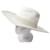 Hermès CHAPEAU HERMES TAILLE 58 MIXTE EN COTON ET CUIR BLANC WHITE LEATHER HAT  ref.486465