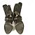 Ermanno Scervino Blue Satin Black Leather Overknee-Stiefel Heels Schuhe Gr 39 - Ansicht 6