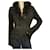 Roberto Cavalli Negro Gris Fur Silver Shine Knit Cardigan Cardi Jacket sz M Lana  ref.486957