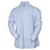 Balmain Besticktes Hemd mit Ellenbogen-Patch aus blauer Baumwolle  ref.487233