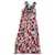 Autre Marque Saloni Floral Ruffle Midi Dress in Multicolor Rayon Cellulose fibre  ref.487257