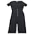 Reformation Jumpsuit mit Reißverschluss aus schwarzer Viskose Zellulosefaser  ref.487319