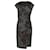 Etro Ruched Dress with Floral Jacquared in Grey Wool  ref.488354