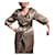 BCBG Max Azria Vintage Satin Safari Belted Tailored Jacket Bronze Cotton Polyester Metal  ref.488893