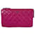 [Used] CHANEL Clutch Bag Second Bag Clutch Wallet Quilting Logo Lambskin Pink  ref.489067