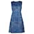 Vestido evasé con estampado floral de Erdem en algodón azul  ref.489975