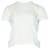T-shirt Thom Browne Piquet in cotone bianco con vestibilità comoda e righe centrali sul retro  ref.490021