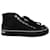 Stella Mc Cartney Stella McCartney Hi-Top-Sneaker aus schwarzem Canvas Leinwand  ref.490023