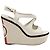Zeppa Louis Vuitton in pelle beige Bianco